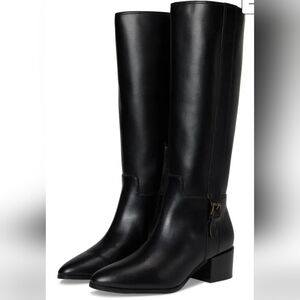 Franco Sarto Elegant Black Tall Riding Boots - 11 M Korbin